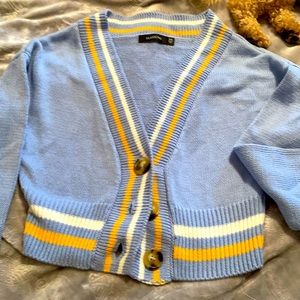 Light blue cropped cardigan. Like new.